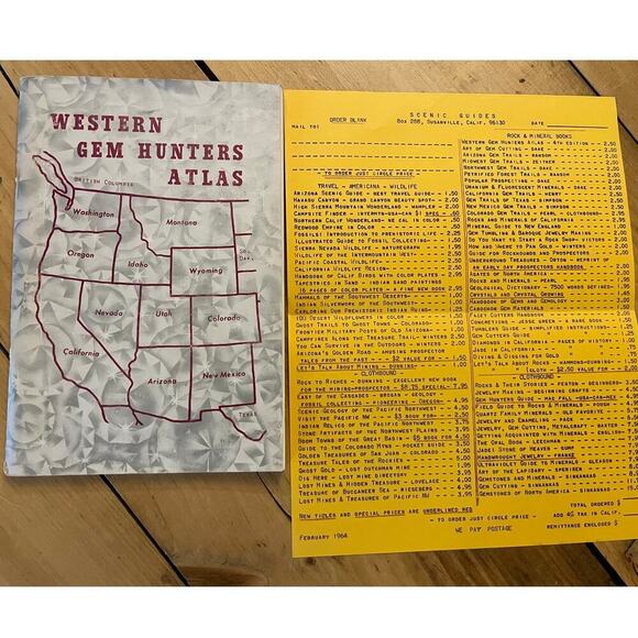 VTG Western Gem Hunters Atlas. 4th Edition 1963. Cyril Johnson. - Picture 1 of 2